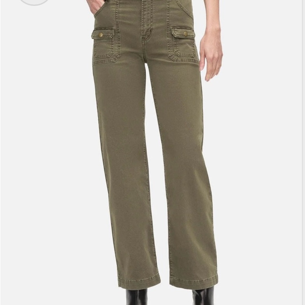 FRAME - Women - Washed Winter Moss Utility Pocket Pant